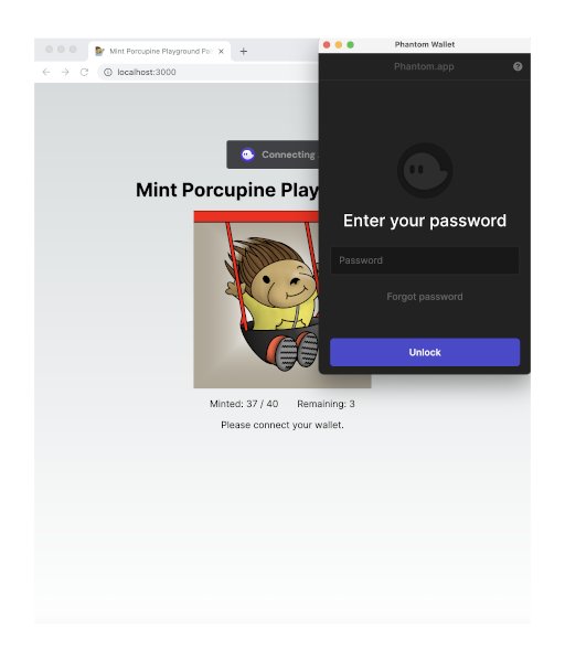 Unlock wallet