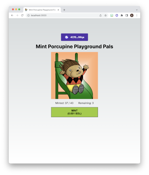 Mint button enabled screenshot