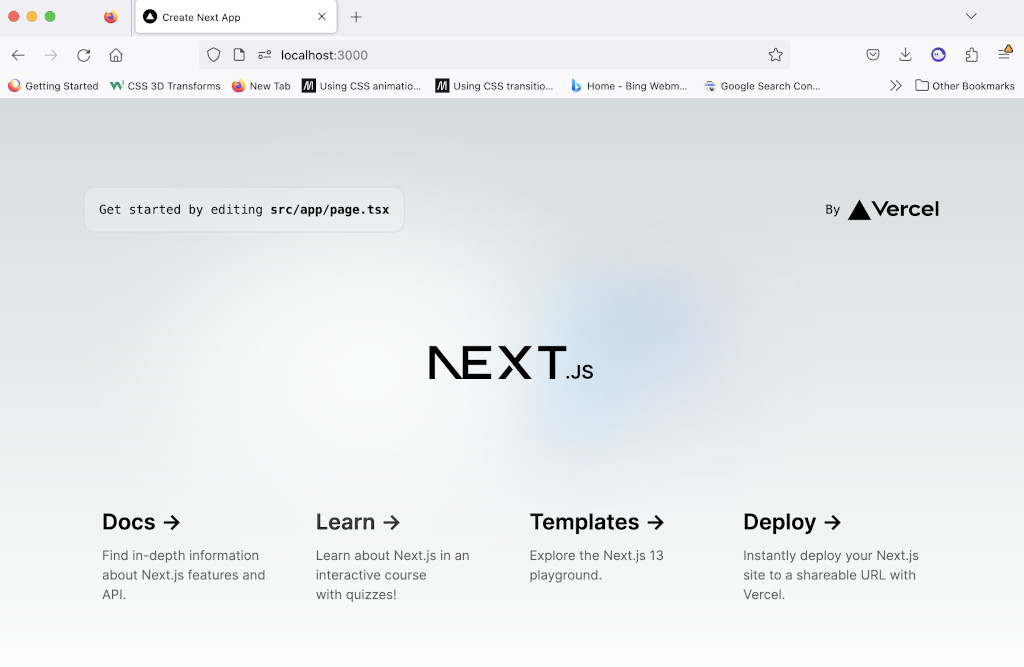 Screenshot of default UI
