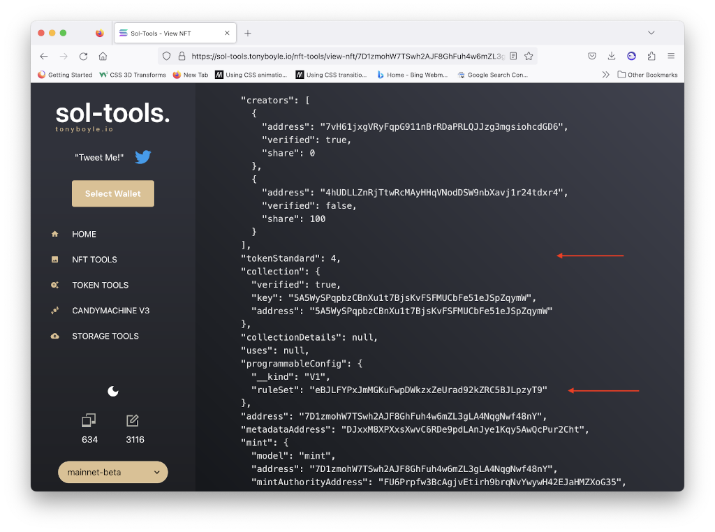 Screenshot of View NFT